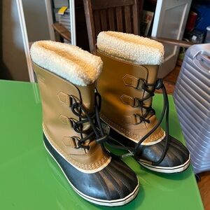 Brown and Black Winter Boots